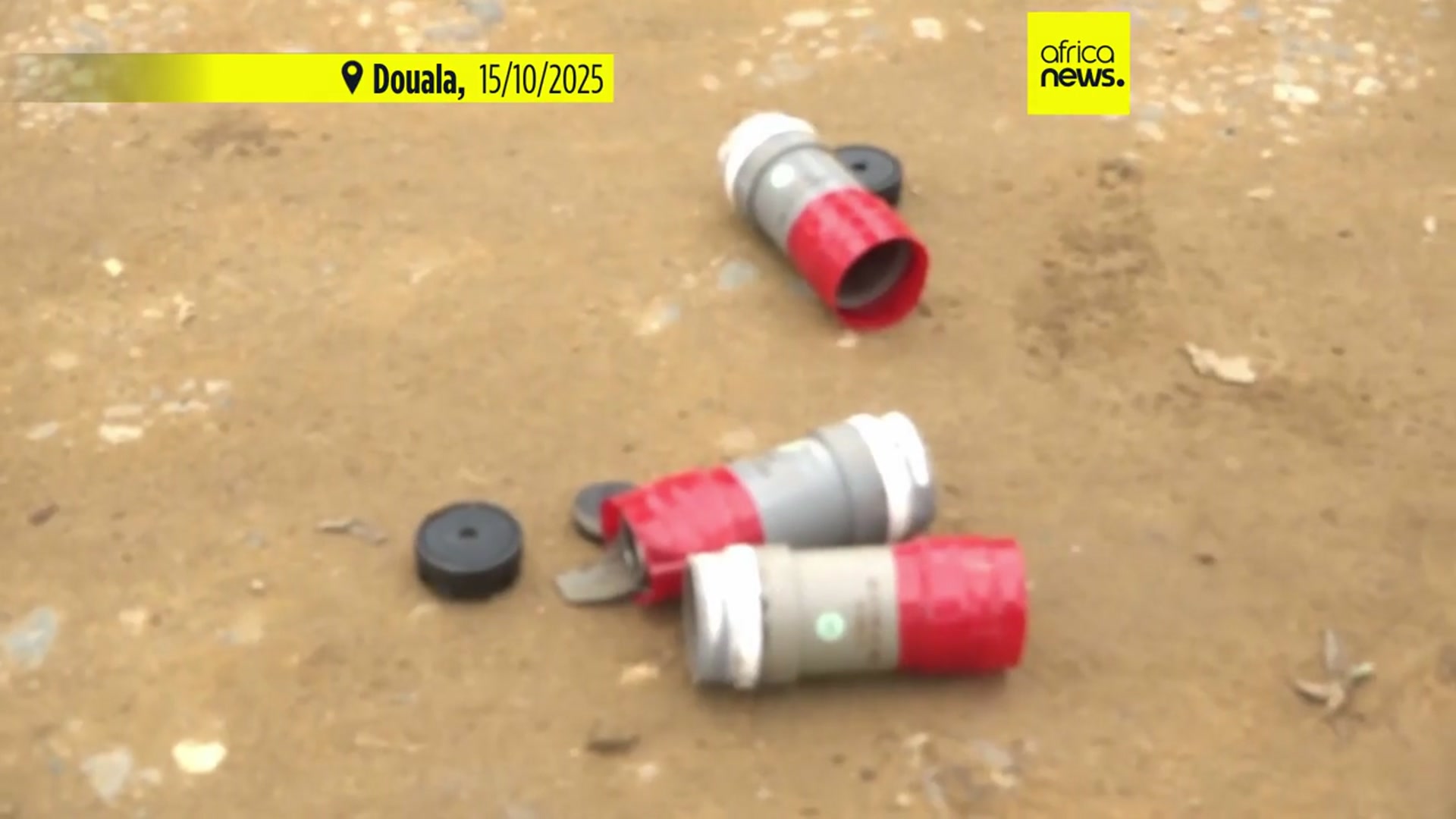 'Video thumbnail for Arson attack on governing party office as election tentions mount in Cameroon'