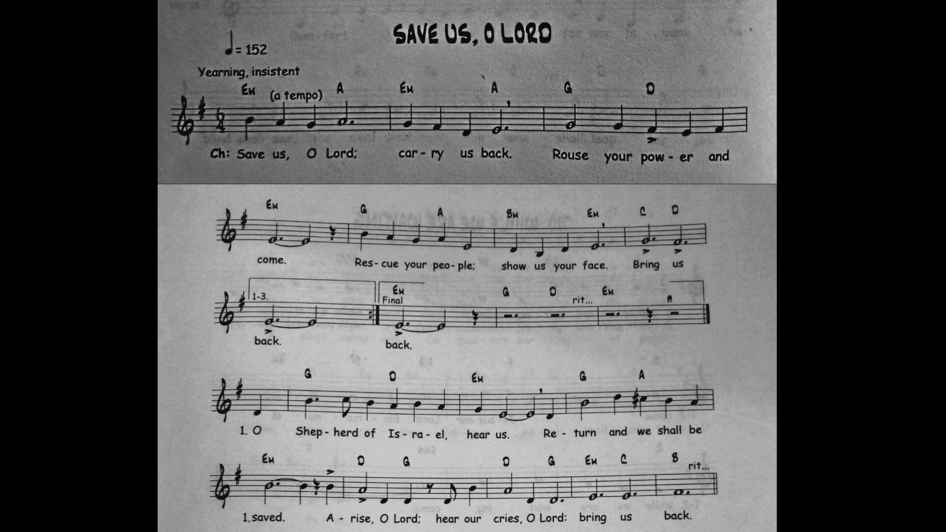 'Video thumbnail for Save Us O Lord - Catholic Mass Song Sheet Music'