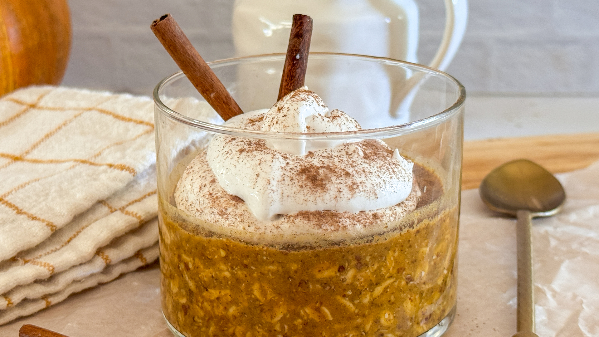 Video thumbnail for Pumpkin Spice Latte Overnight Oats Recipe
