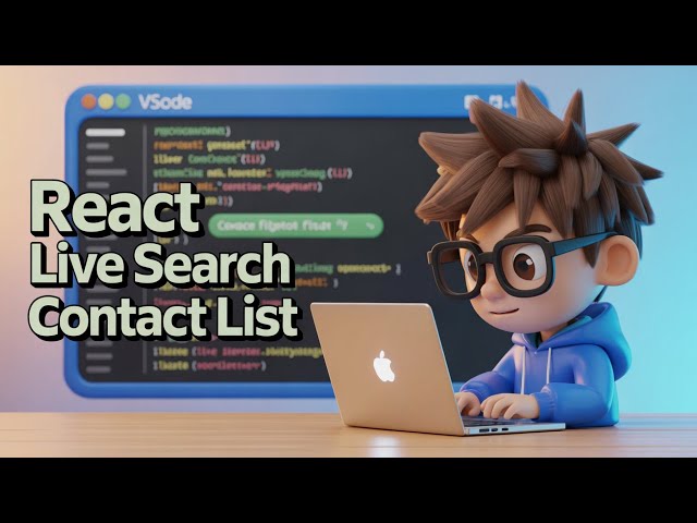 Video thumbnail for Build a React.js Live Search Filter Contact List Using Bootstrap 5 Table in Browser Using Javascript