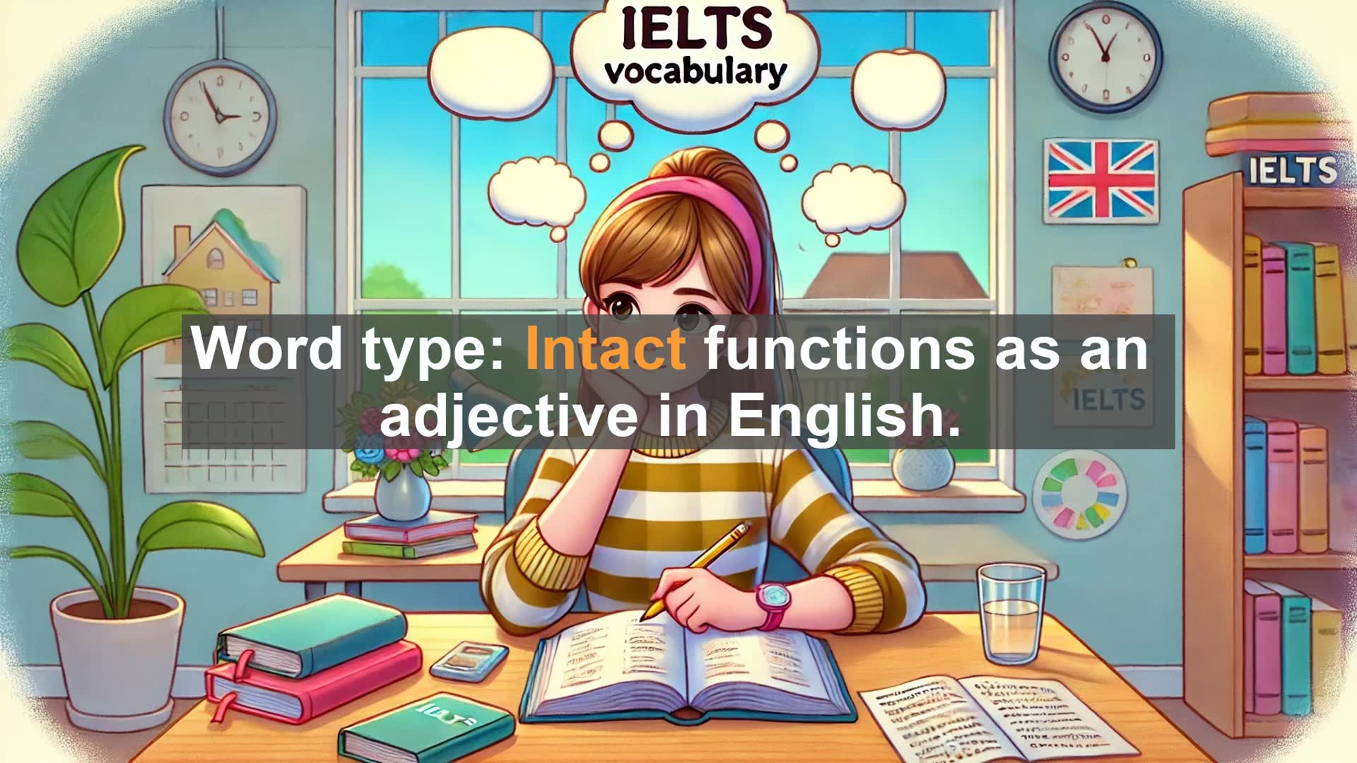 'Video thumbnail for 5000 Must Know IELTS 8.0 Vocabulary - Mastering 'Intact': Boost Your IELTS Score'