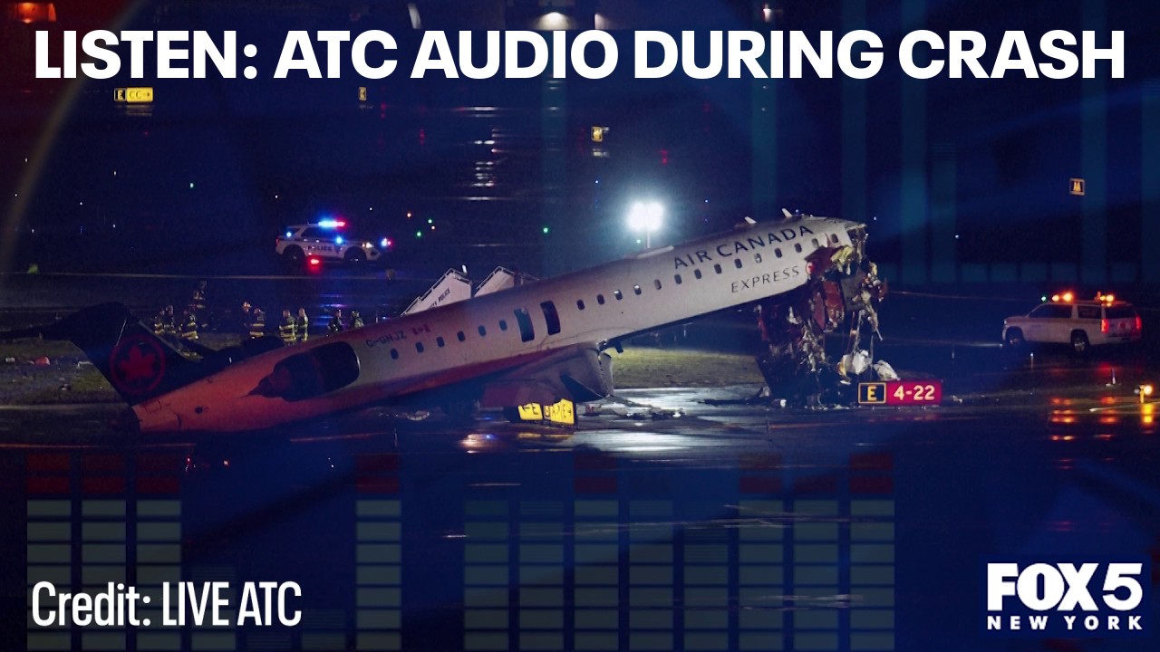 Video thumbnail for Listen: 'Stop stop stop' heard from air traffic control during LGA crash