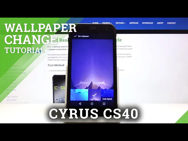 Video thumbnail for How to Change Wallpaper on CYRUS CS40 FREESTYLE – Set Up Home Screen Wallpaper