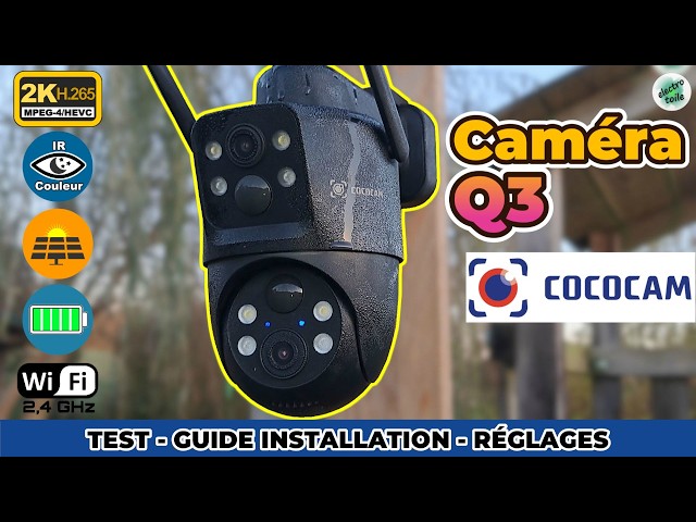 Video thumbnail for Cococam Q3 : Caméra de surveillance extérieure WiFi - Test & Guide d'installation facile !