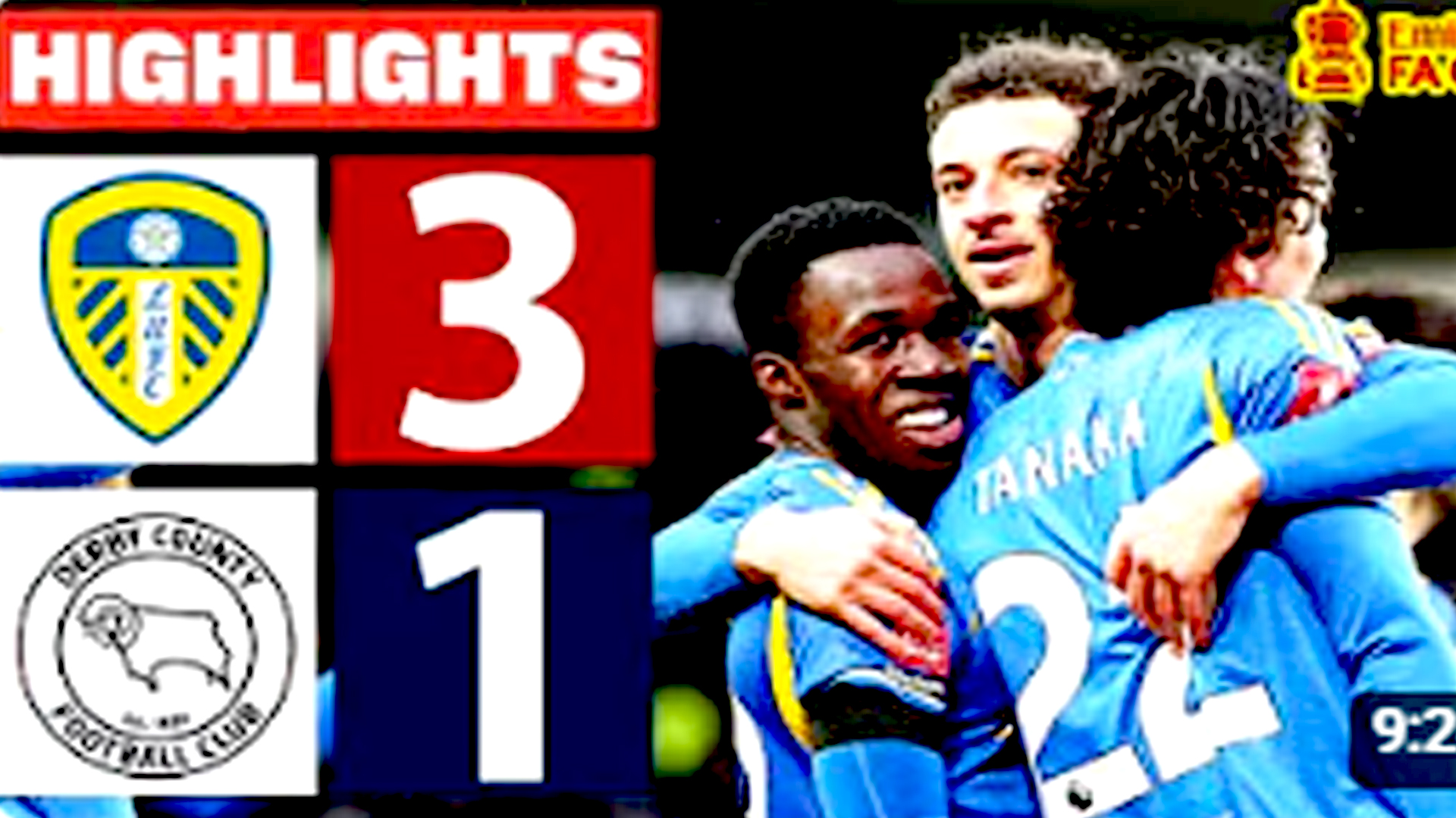 Video thumbnail for 田中碧選手ゴール   リーズ vs ダービー・カウンティ 3 1   全ゴール＆ハイライト 🔥 FAカップ 2026 HD