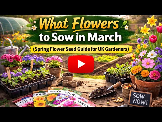 Video thumbnail for What Flowers to Sow in March (Spring Flower Seed Guide for UK Gardeners)