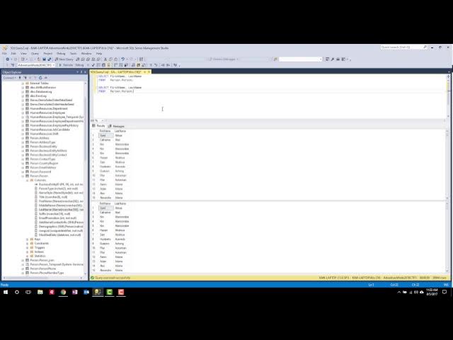 Video thumbnail for Get Started Learning SQL Server 2016 - Writing Your First Query | Essential SQL