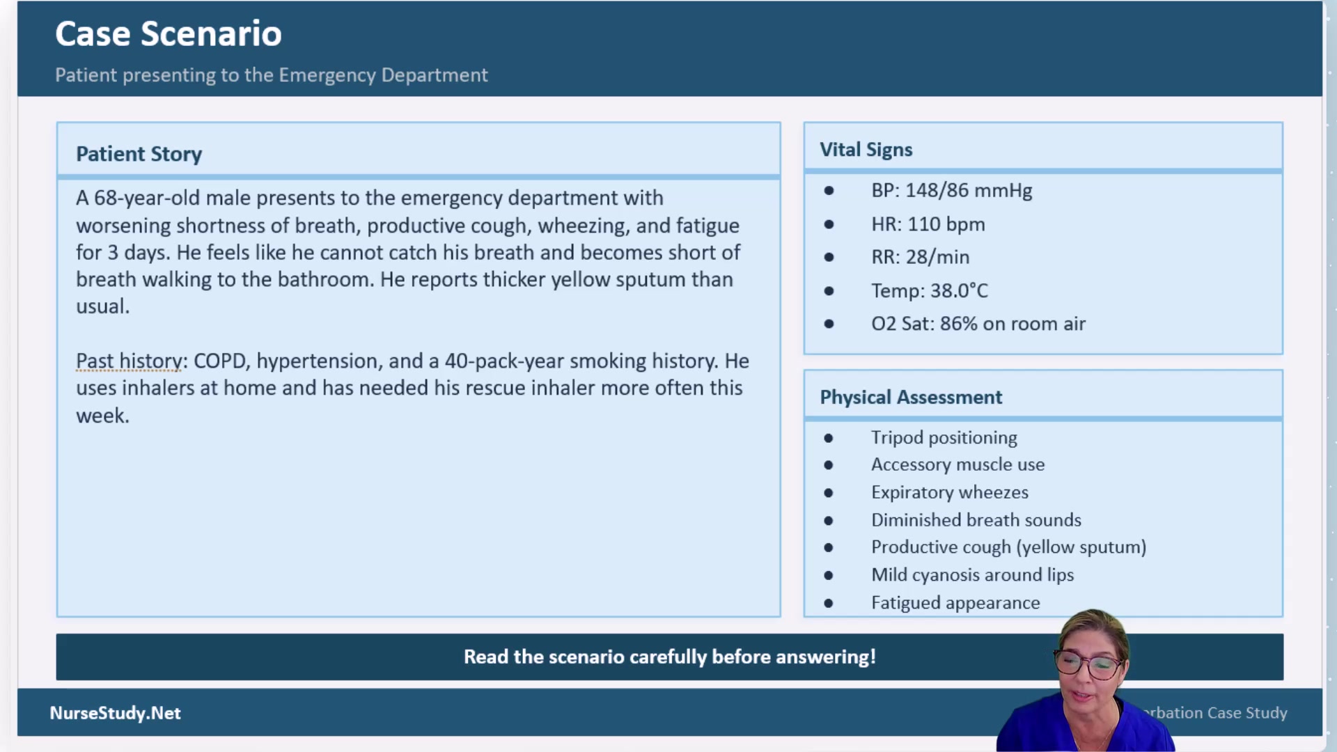 Video thumbnail for COPD Nursing Diagnosis and Care Plans