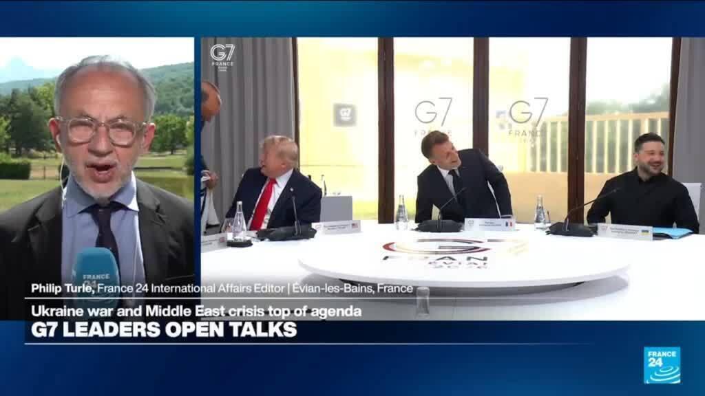 Video thumbnail for Trump says Russia 'should make a deal' after G7 meeting with Zelensky