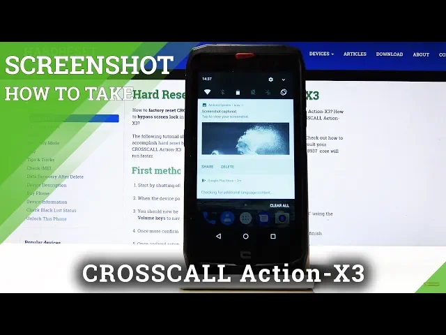 Video thumbnail for How to Capture Screen in CROSSCALL Action X3 – Save & Share Screenshot