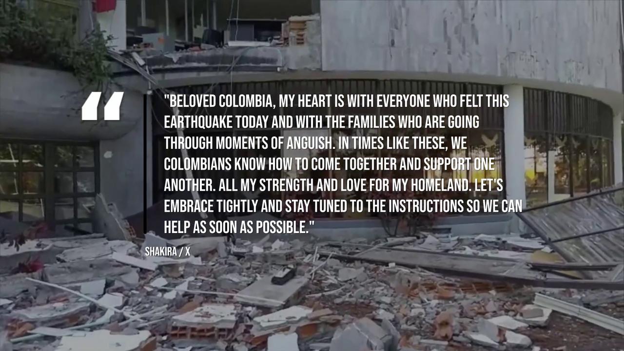 Video thumbnail for NEWS OF THE WEEK: Shakira, J Balvin and more call for support for Colombian earthquake victims.