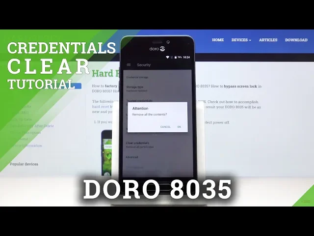 Video thumbnail for How to Clear Credentials in DORO 8035 – Digital Rights Management