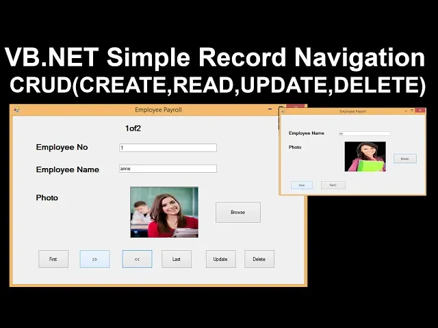 Simple Record Navigation Crud using VB.NET and Sql Server