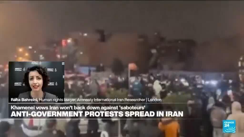 Video thumbnail for 'Iranians seek downfall of regime and a new system that respects dignity, freedom, and human rights'