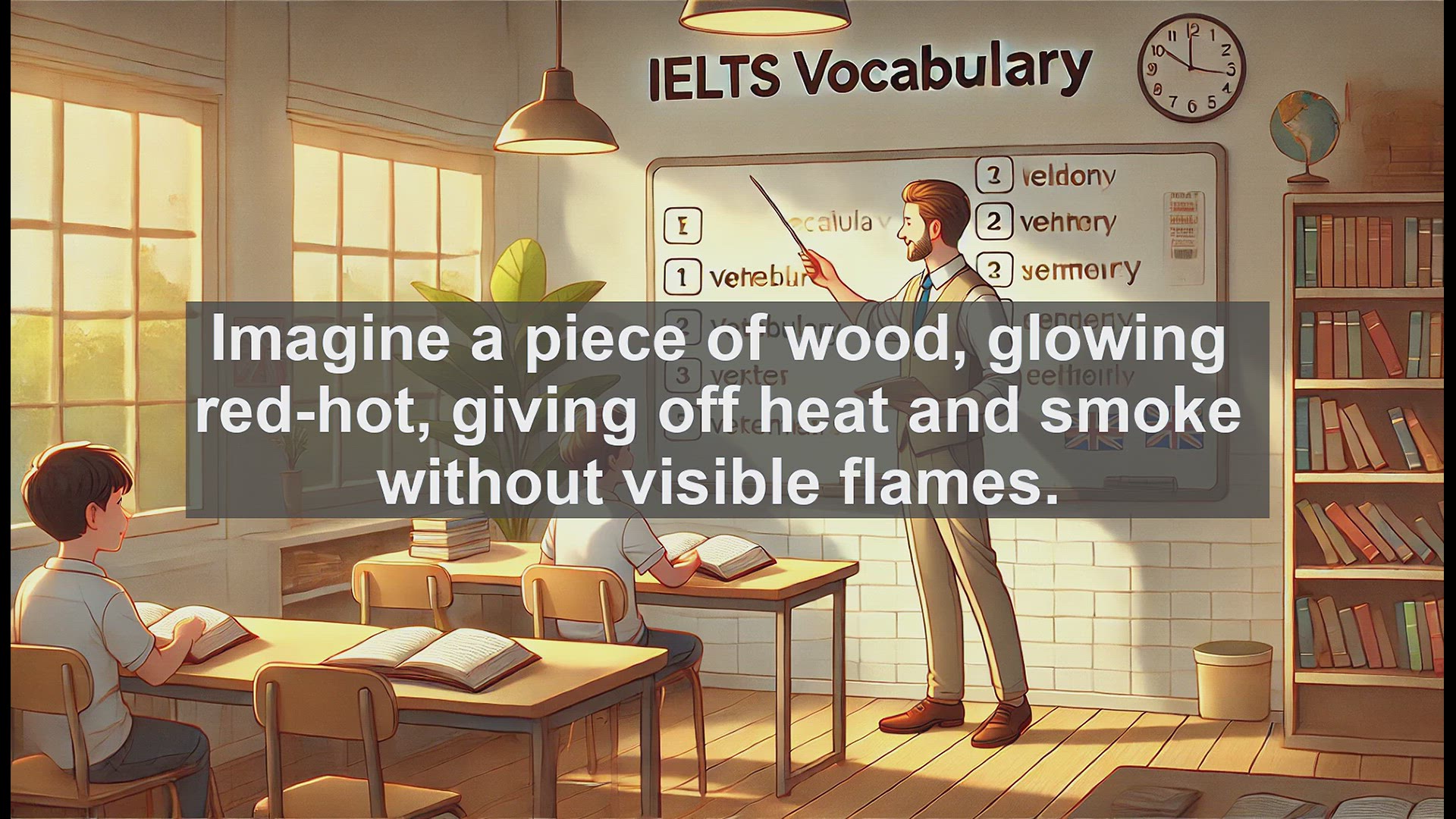 'Video thumbnail for 2000 Must Know IELTS 9.0 Vocabulary - Understanding the Word 'Smolder': Meanings and Usage'