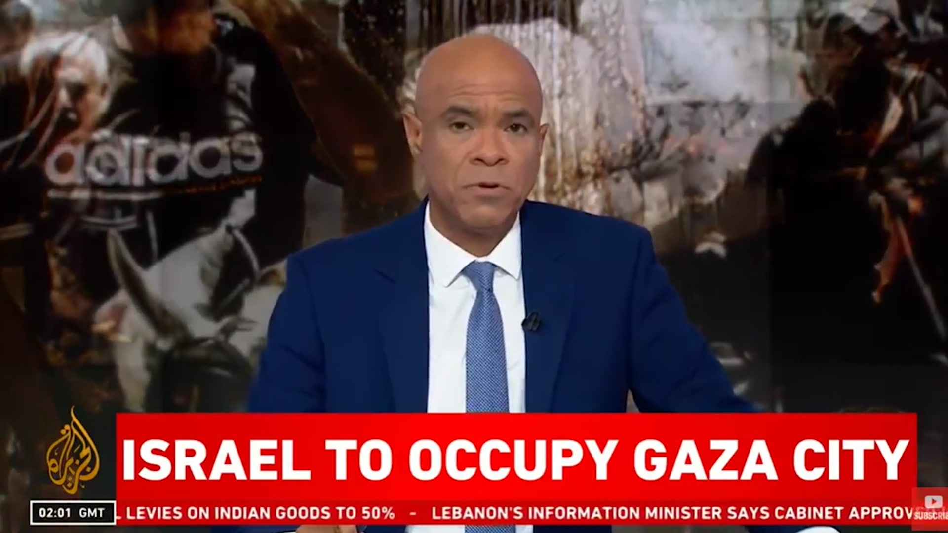 'Video thumbnail for Israeli security cabinet approves plan for full military occupation of Gaza City'