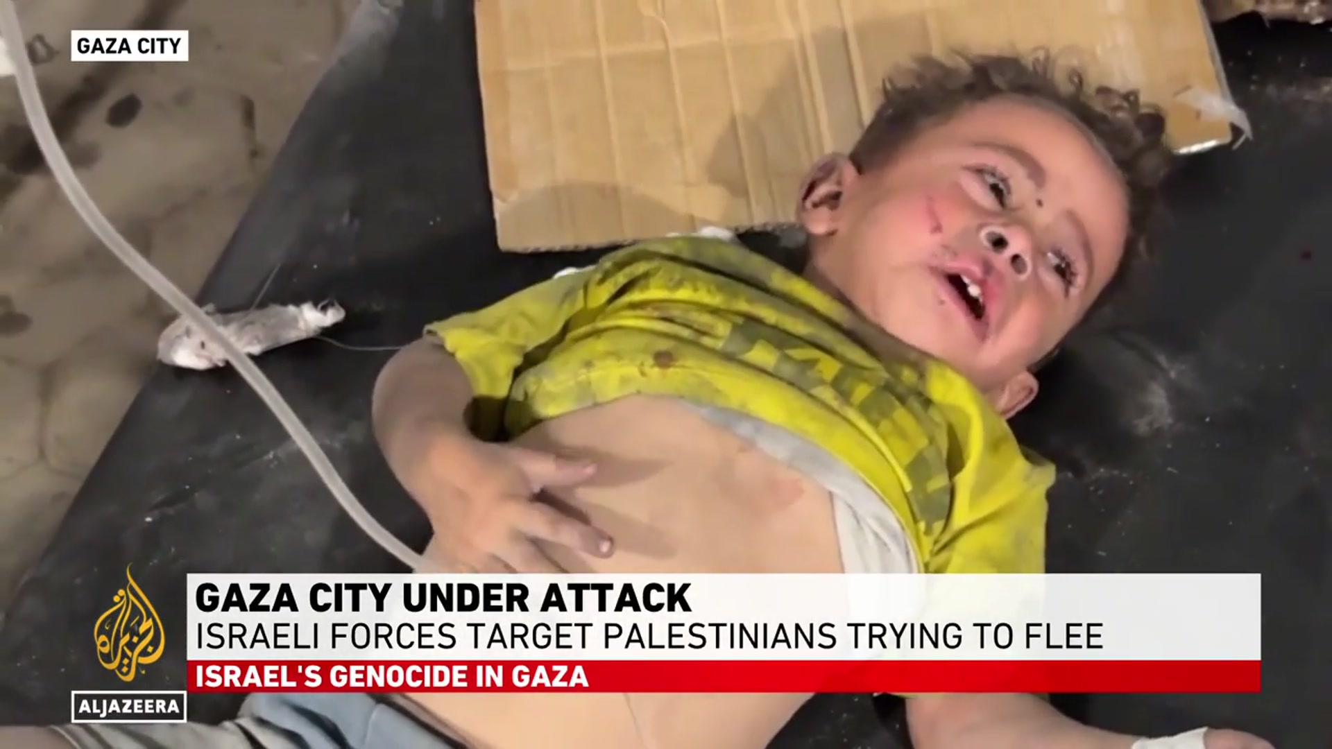 'Video thumbnail for Dozens killed in Gaza as Israeli strikes intensify on main city'