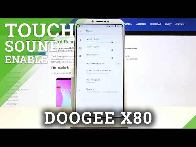Video thumbnail for How to Enable Touch Sounds on DOOGEE X80 - Manage System Clicks