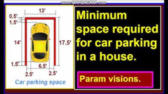 'Video thumbnail for Minimum space required for car parking in a residential building.'