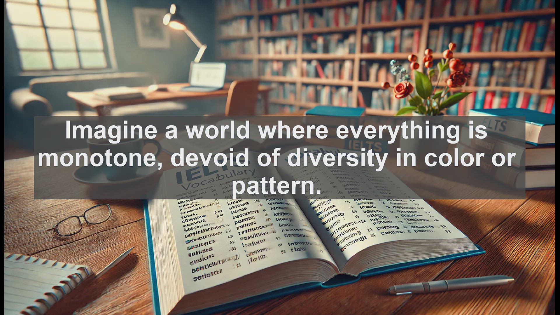 'Video thumbnail for 2000 Must Know IELTS 9.0 Vocabulary - Variegated: Exploring the Colorful World of Diversity'