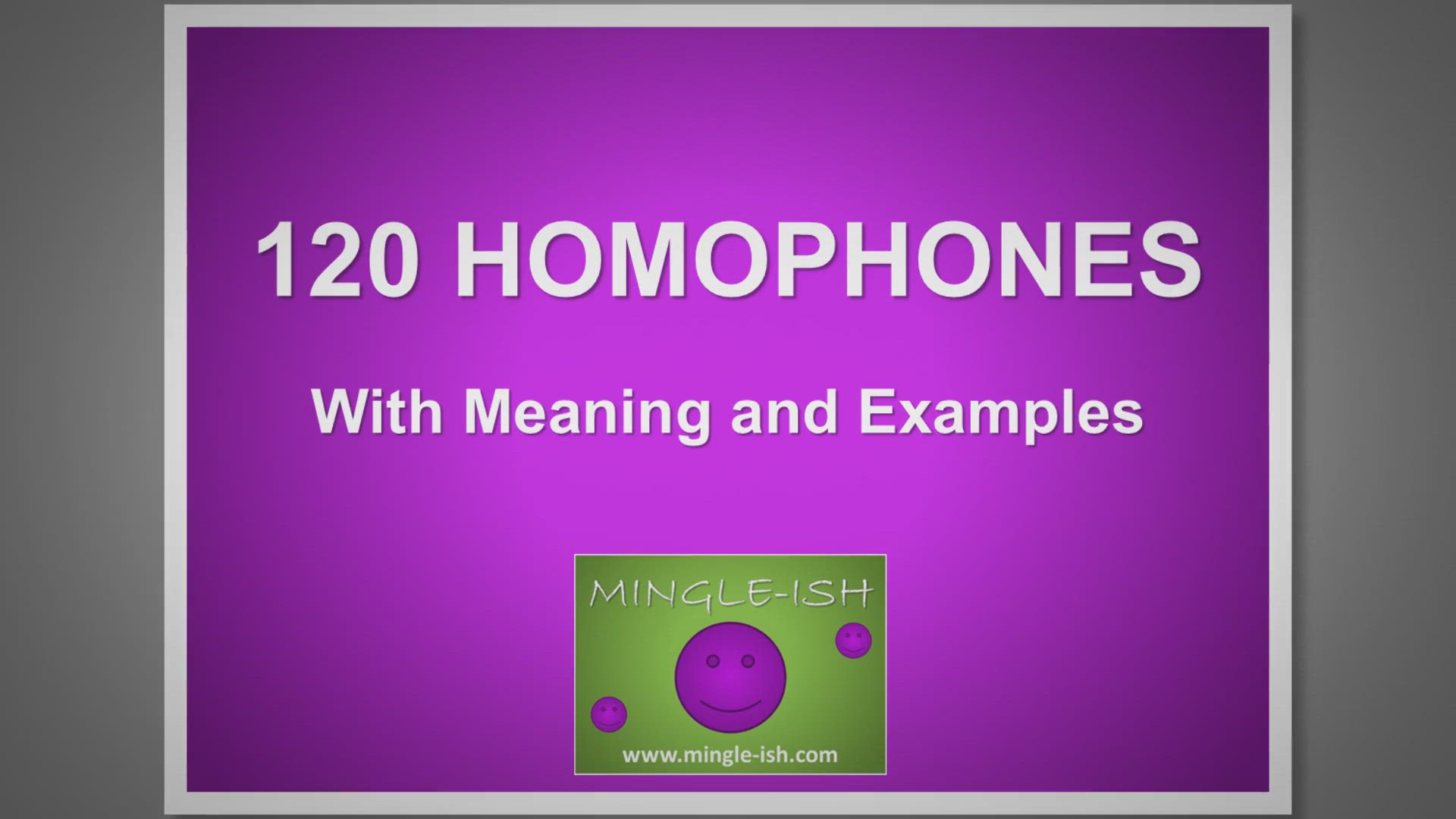 'Video thumbnail for The Ultimate Homophones Guide: 120 Examples and Their Meanings'