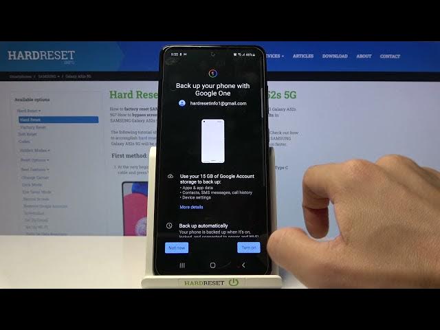 Video thumbnail for How to Activate Google Backup on SAMSUNG Galaxy A52s - Turn On Google Backup