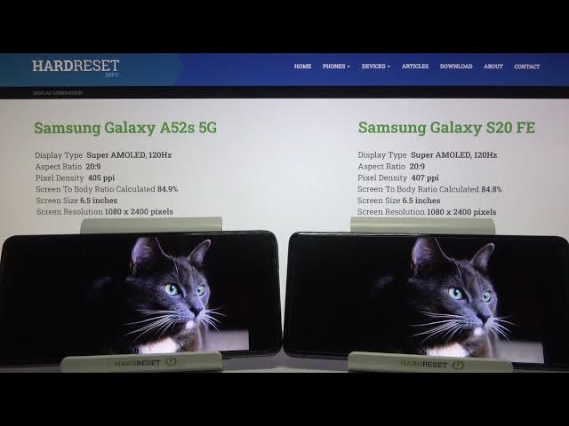 Video thumbnail for SAMSUNG Galaxy A52s 5G vs SAMSUNG Galaxy S20 FE - Display Comparison