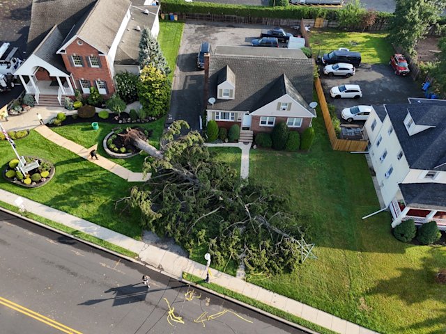 Video thumbnail for South Plainfield Mayor urges caution as storm leaves roads blocked and power outages