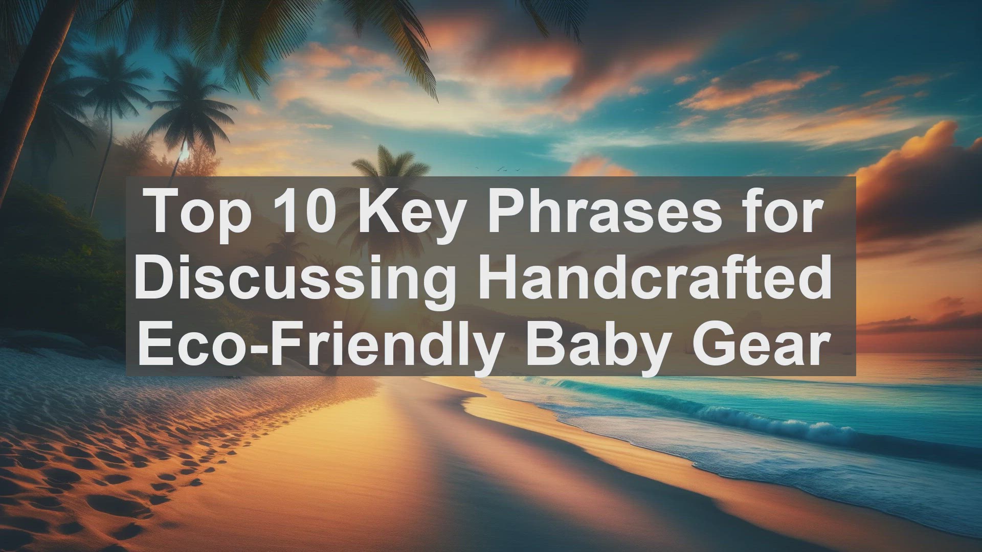 'Video thumbnail for Top 10 Key Phrases for Discussing Handcrafted Eco-Friendly Baby Gear'