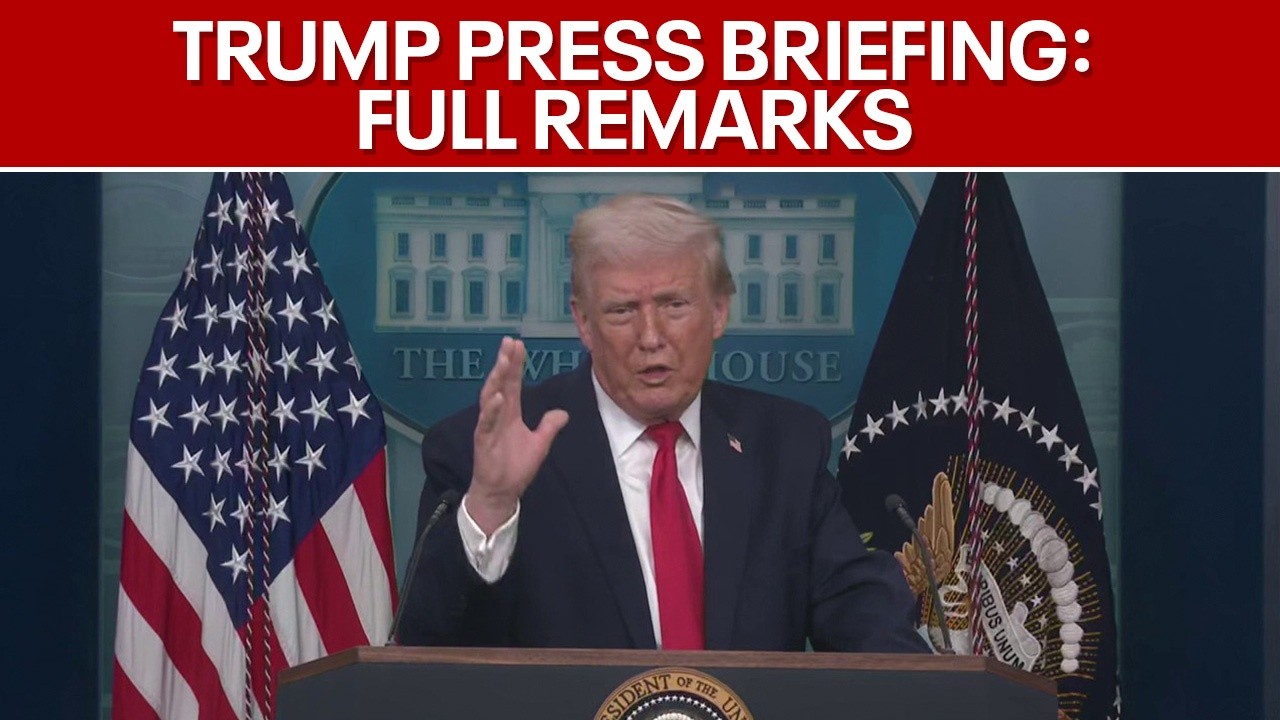 Video thumbnail for Trump looks back on 1st year of 2nd term l FULL