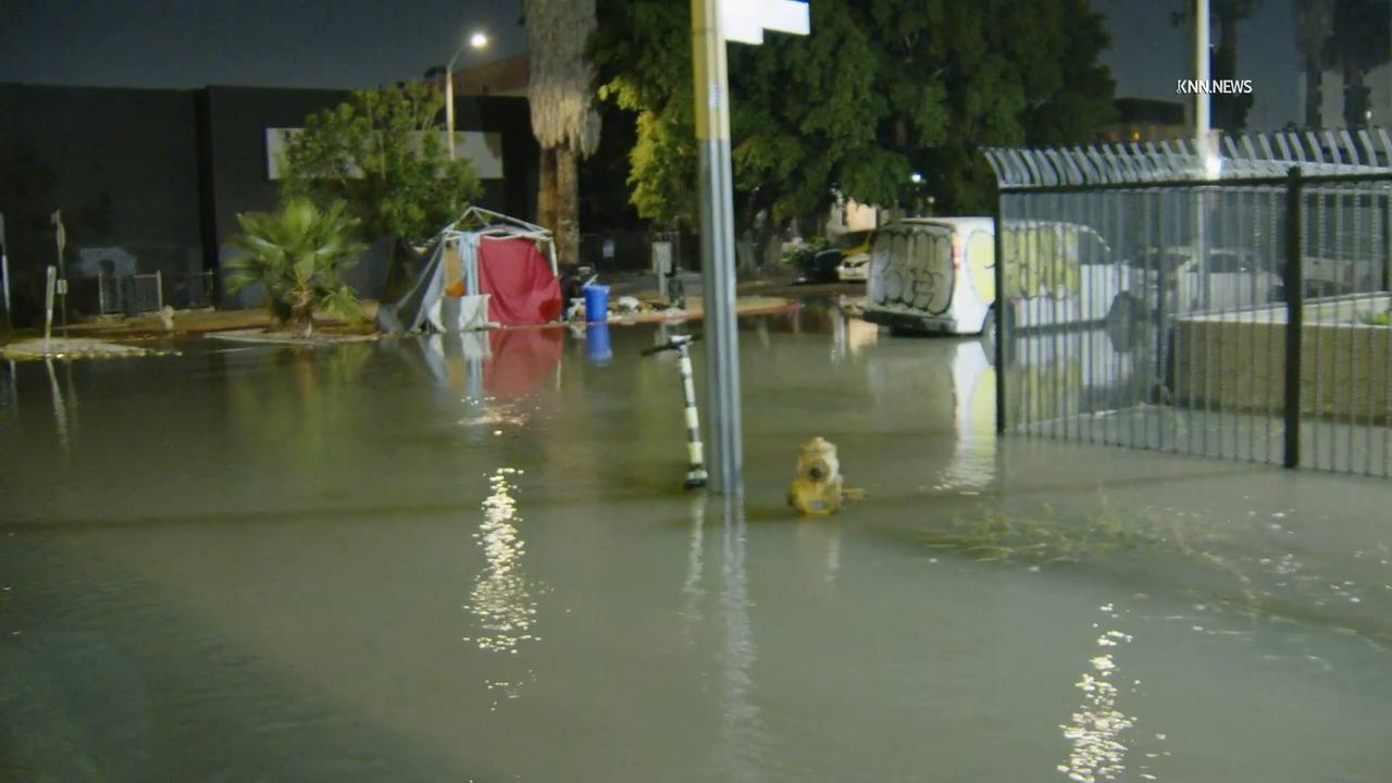 Video thumbnail for US, Los Angeles: Westlake Major Water Main Break.