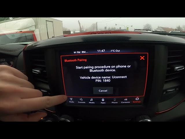 Video thumbnail for How to Pair Smartphone with System via Bluetooth in Dodge RAM REBEL 1500 II ( 2019 - now )