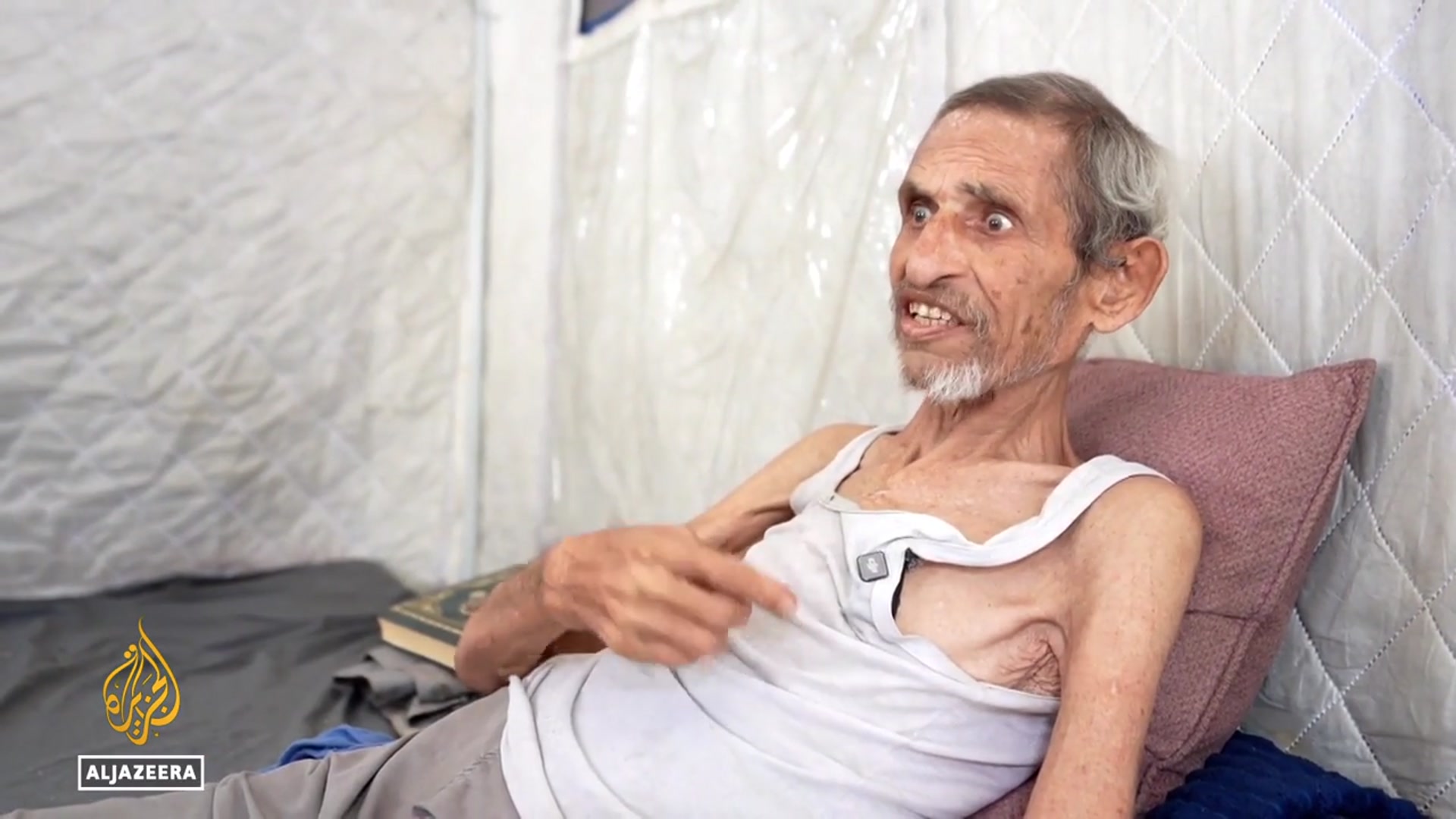 'Video thumbnail for ‘Skin and bone’: Israeli-made starvation crisis taking a toll on Gaza’s elderly'