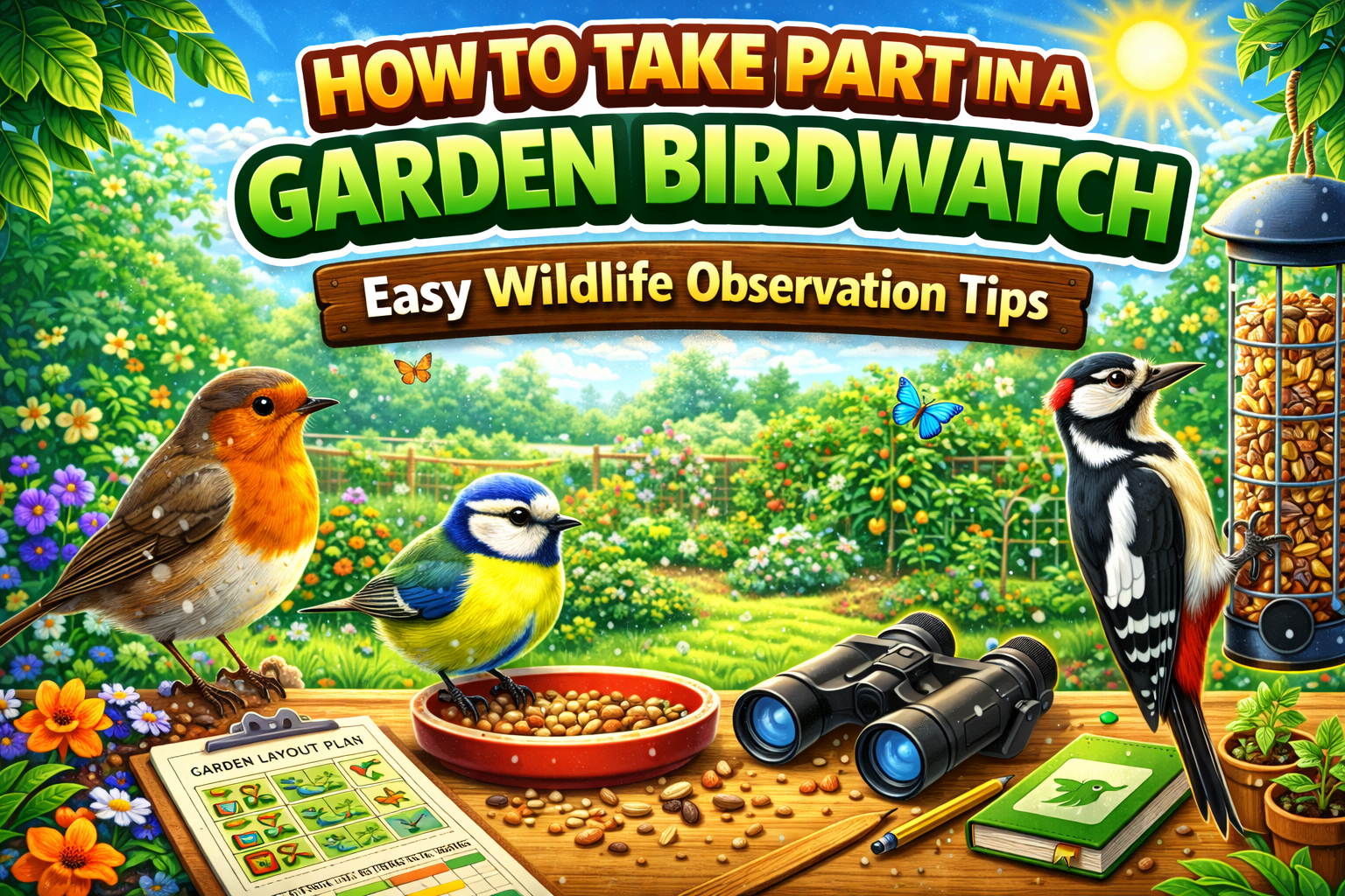 Video thumbnail for How to Take Part in a Garden Birdwatch | Easy Wildlife Observation Tips