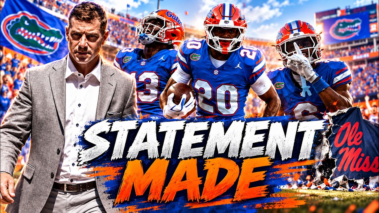 Video thumbnail for GATORS SEND A MESSAGE! Florida Dominates Ole Miss + Sumrall Makes HISTORY