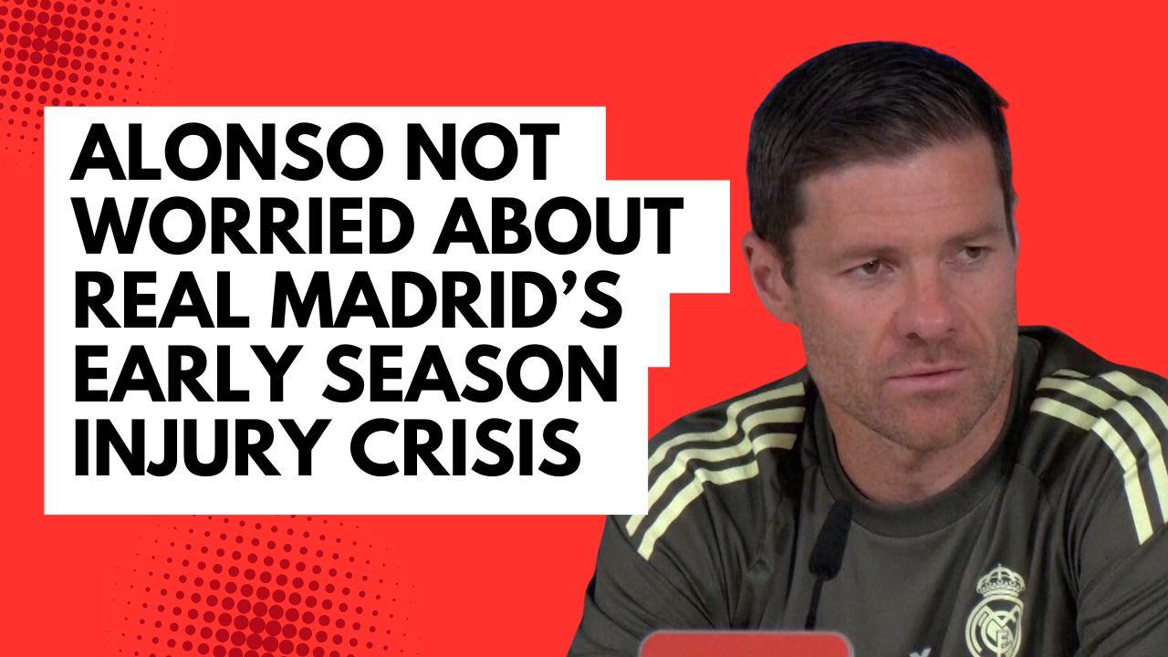 'Video thumbnail for Alonso not worried over Real Madrid's current injury woe's'