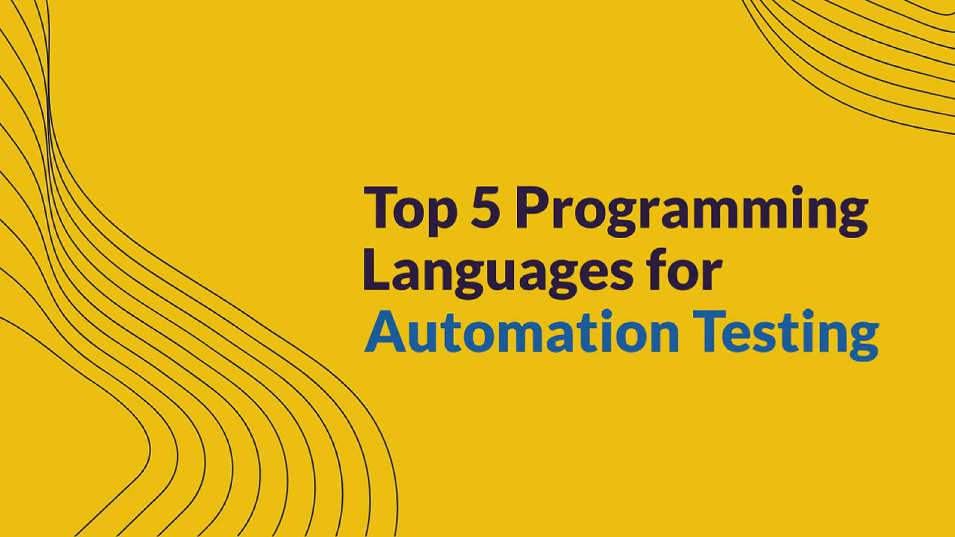 'Video thumbnail for Top 5 Programming Languages for Automation Testing'