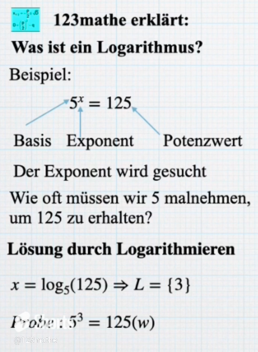 'Video thumbnail for Logarithmus Was ist das? #shorts'