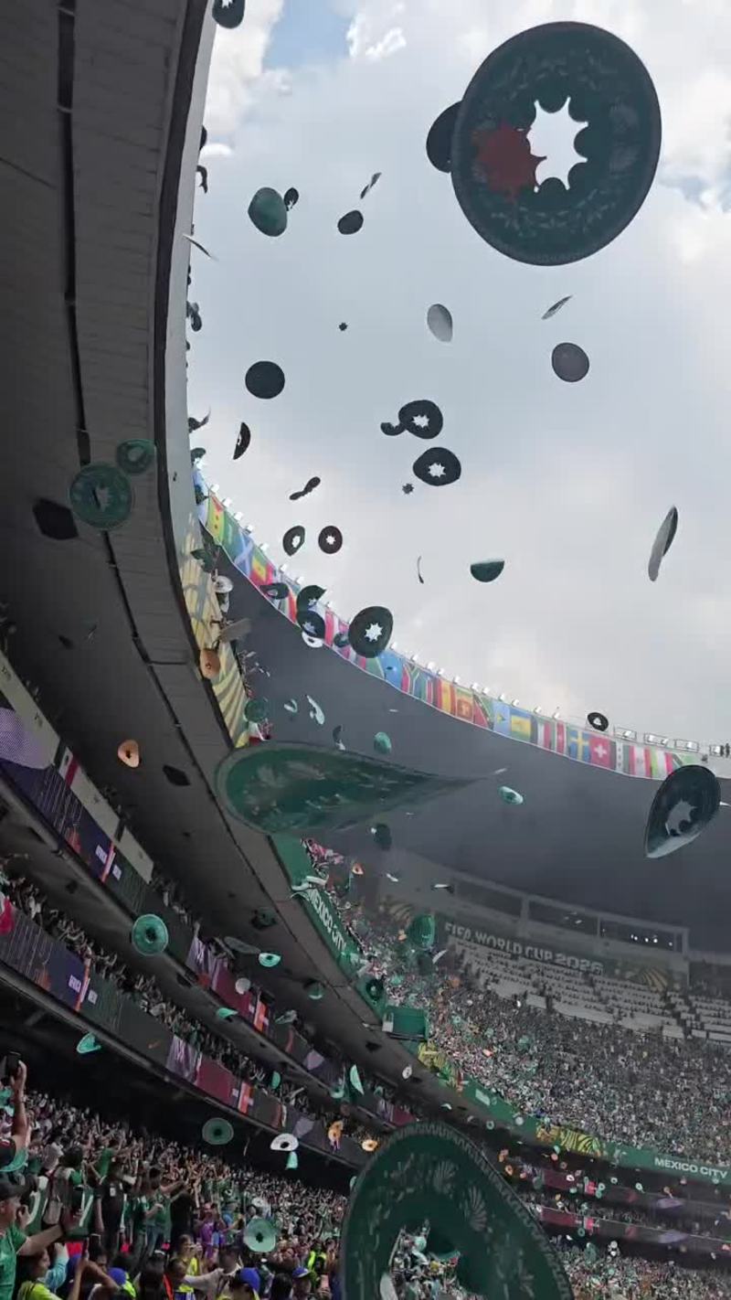 Video thumbnail for Sombreros Raining over Mexico City at World Cup Opener