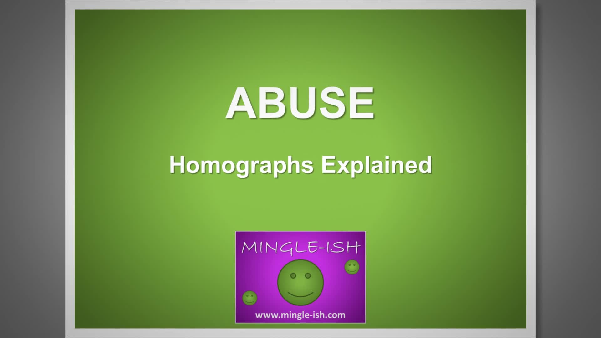 'Video thumbnail for Abuse: Homographs Explained'
