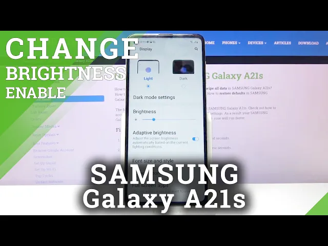 Video thumbnail for How to Turn On Auto Brightness in SAMSUNG Galaxy A21s – Turn On / Off Adaptive Brightness