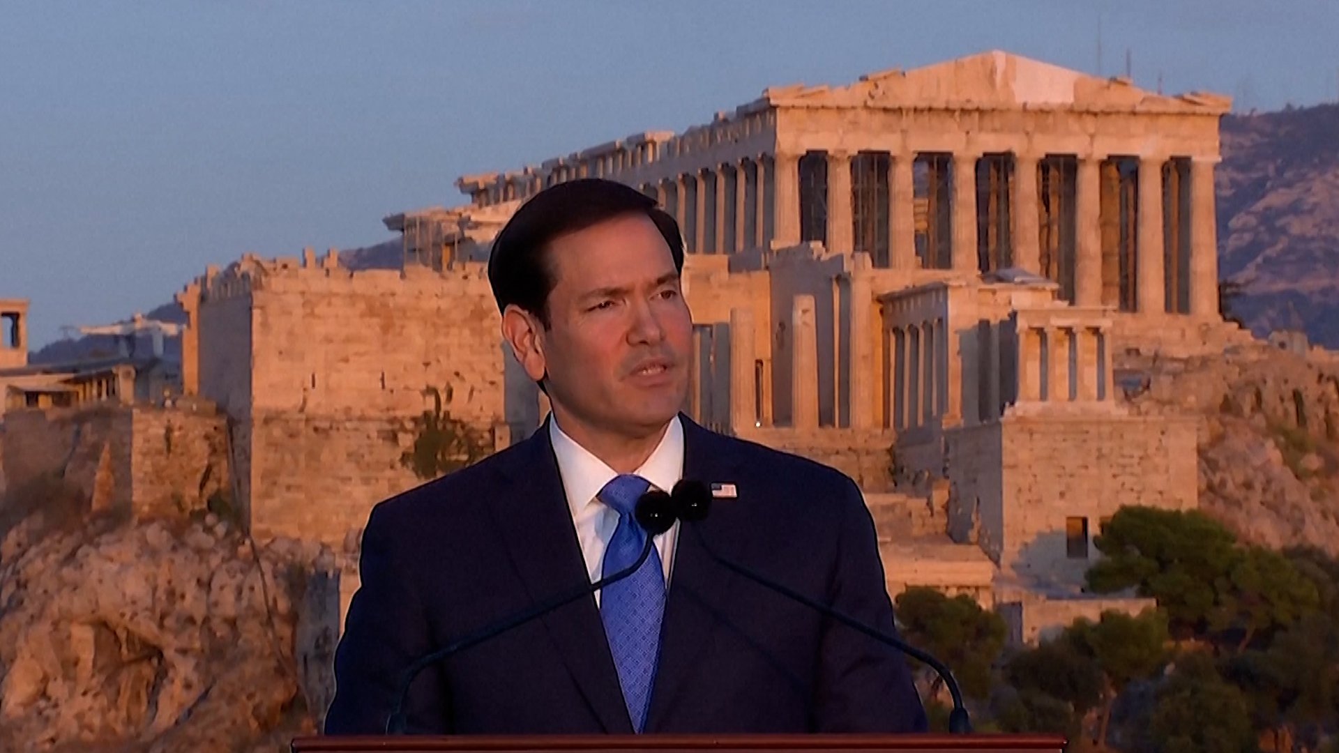 Video thumbnail for Rubio praises nationalism and ties values of ‘America First’ to ancient Greece