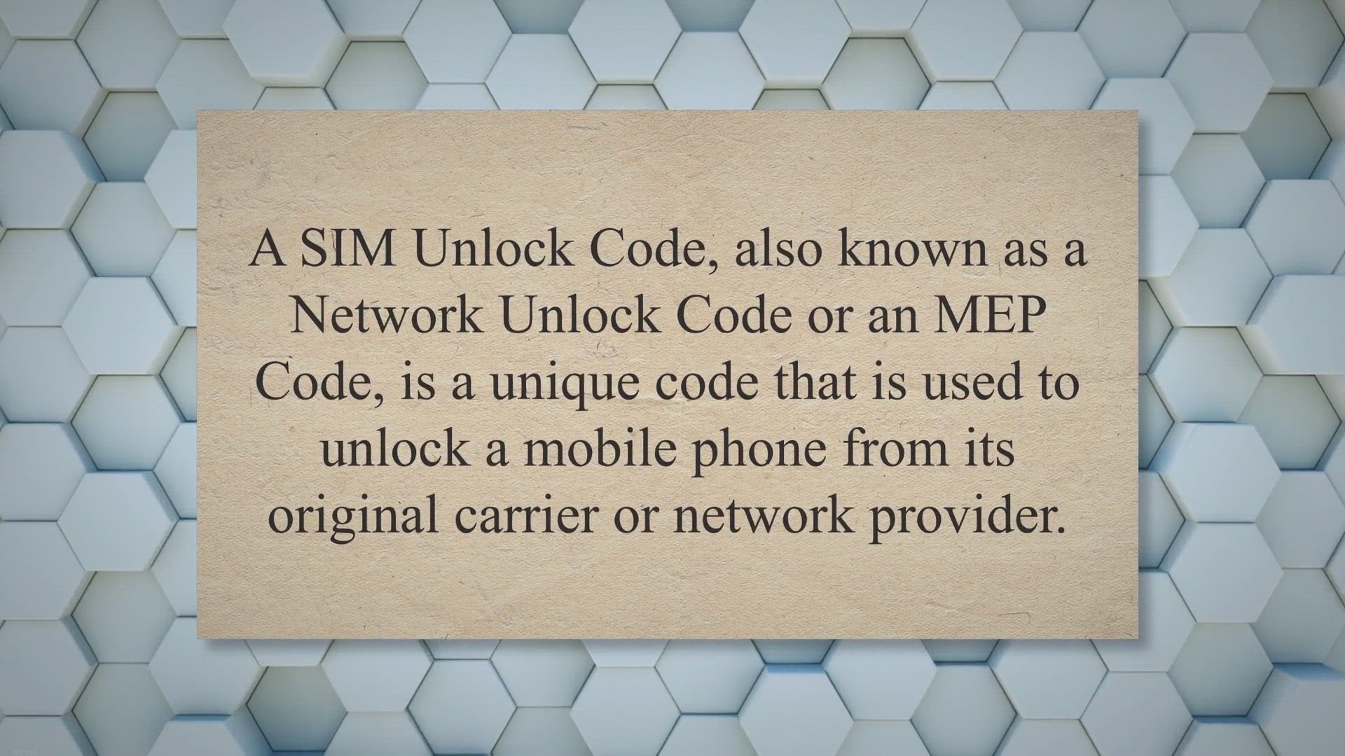 Video thumbnail for What is SIM Unlock Code?