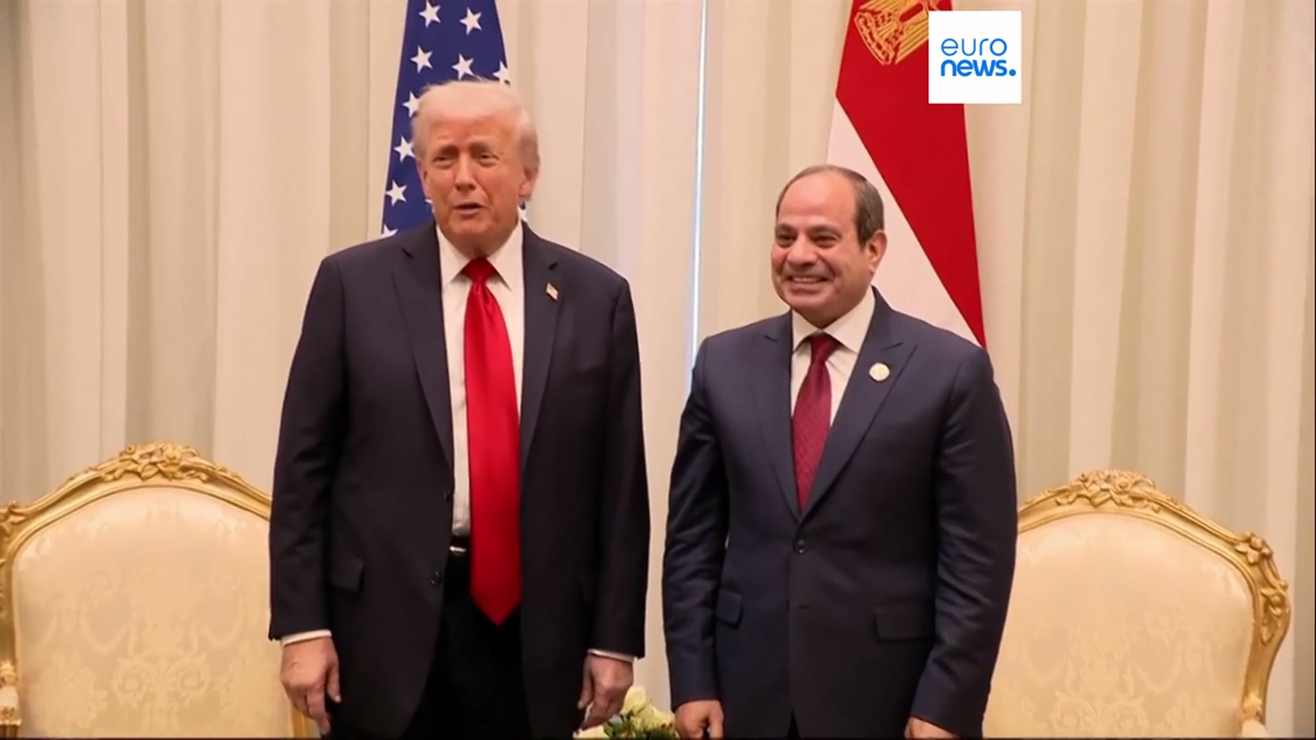 'Video thumbnail for Egyptian president says Trump's plan on Gaza is 'last chance' for peace in region'