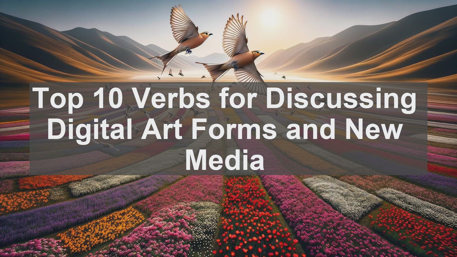 'Video thumbnail for Top 10 Verbs for Discussing Digital Art Forms and New Media'