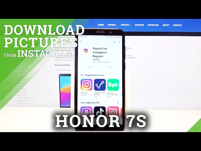 Video thumbnail for How to Download Pictures from Instagram in Honor 7S?