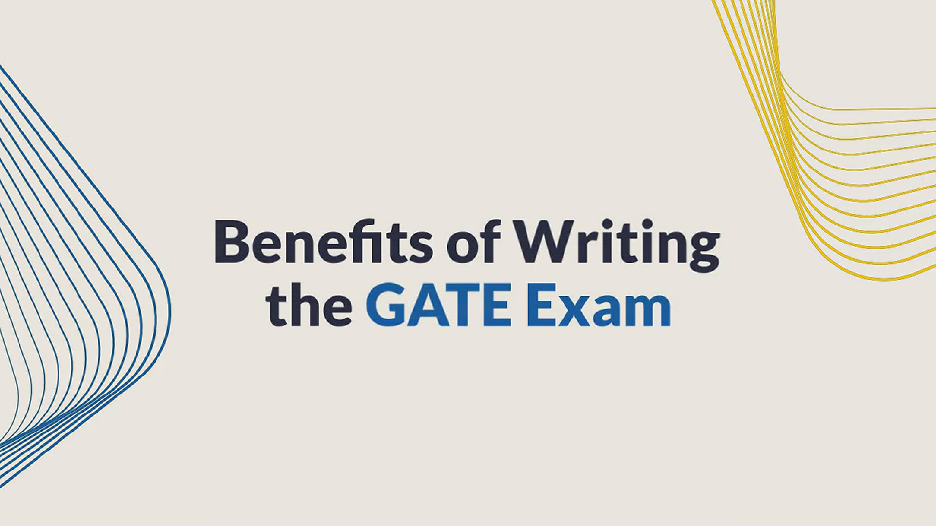 'Video thumbnail for Benefits of writing GATE exam'