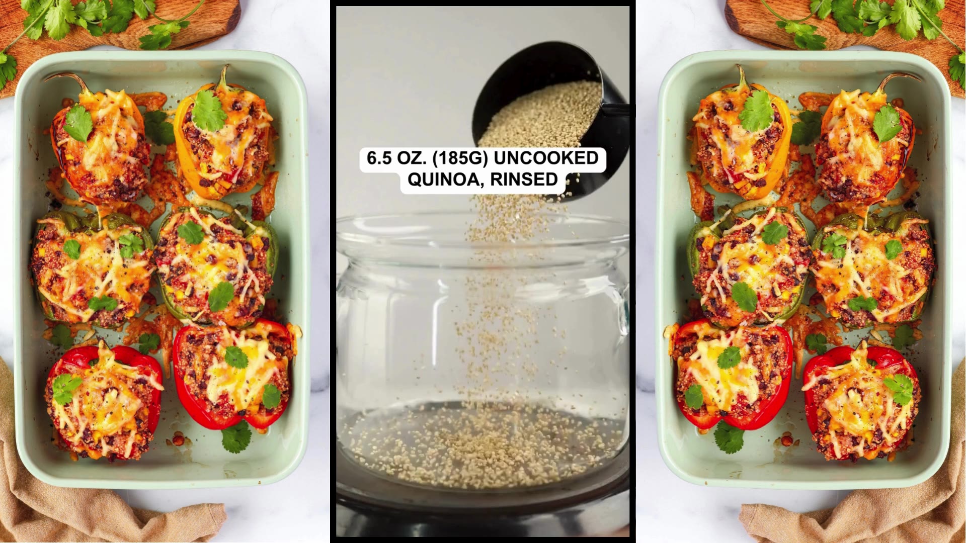 'Video thumbnail for 🌶️ Quinoa Stuffed Peppers'