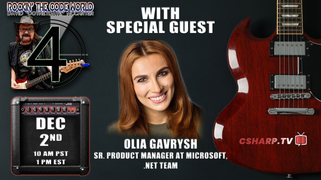 'Video thumbnail for Rockin’ The Code World with dotNetDave ft. Olia Gavrysh - Ep. 92'