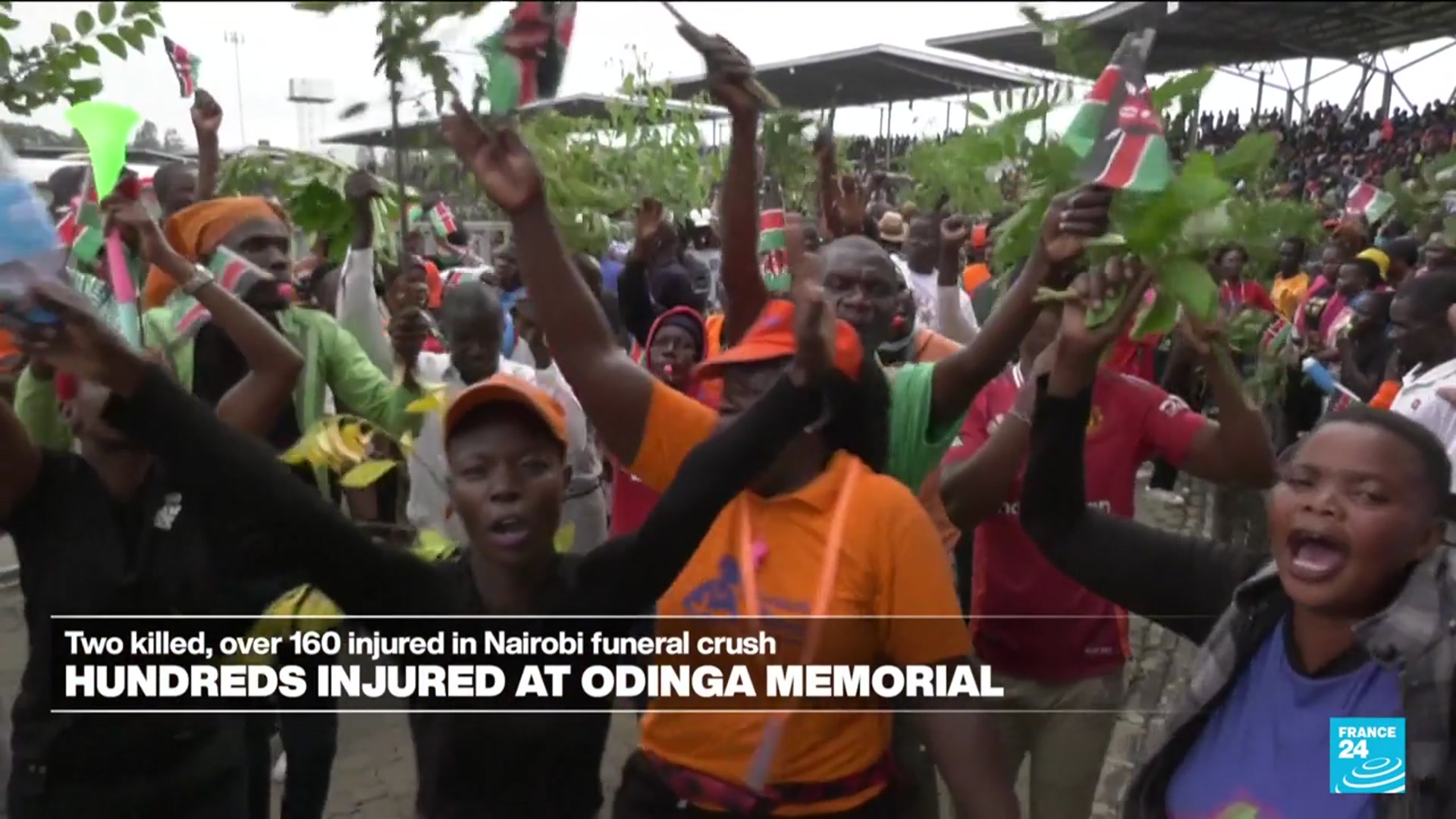 'Video thumbnail for Kenya: Huge crowds as body of revered politician Raila Odinga heads home'